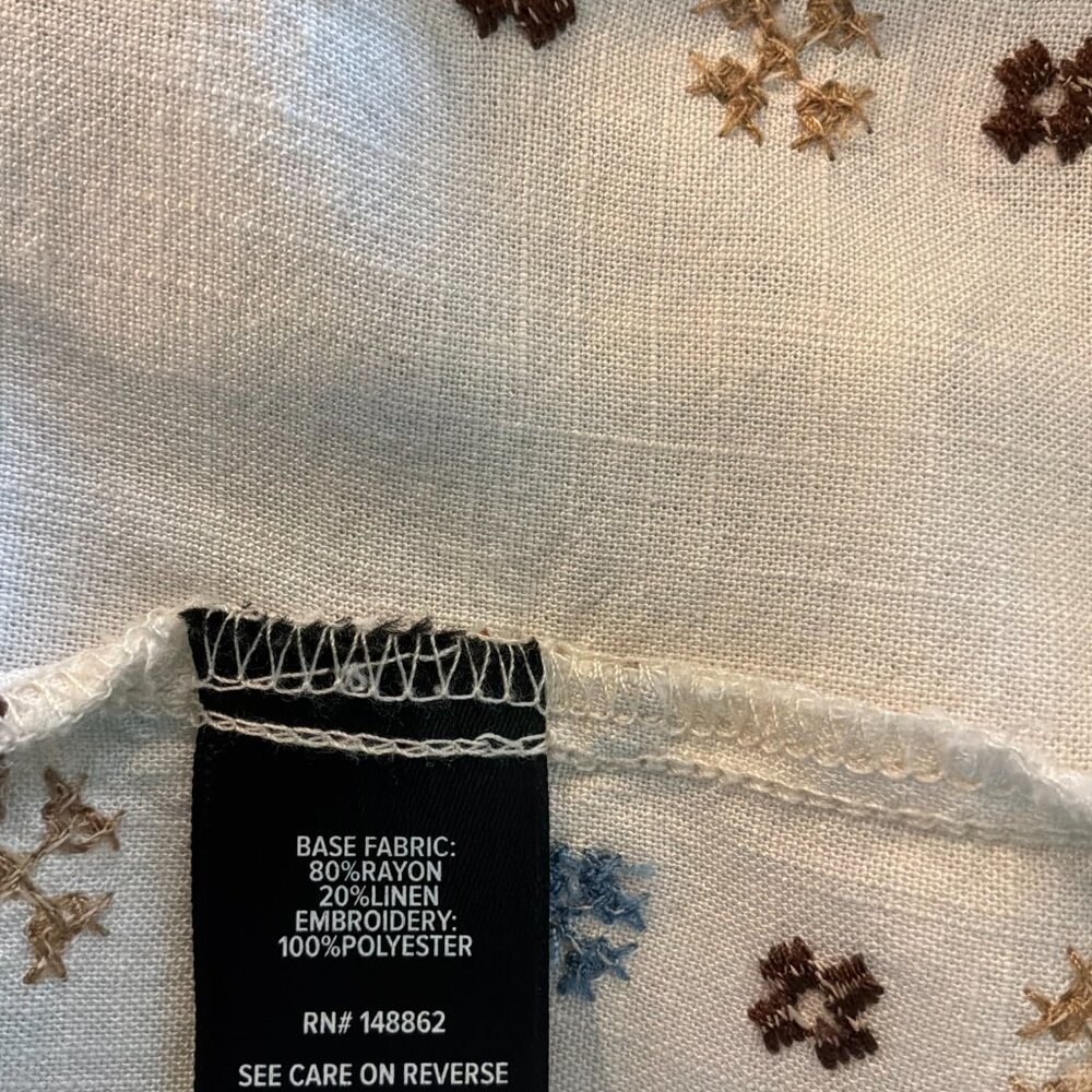 Torrid Square Neck Embroidered, Flutter Sleeve, I… - image 8